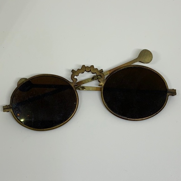 RARE (Unisex) Vintage Antique style Round Sun glasses Old Copper Wire Frames - Picture 7 of 7